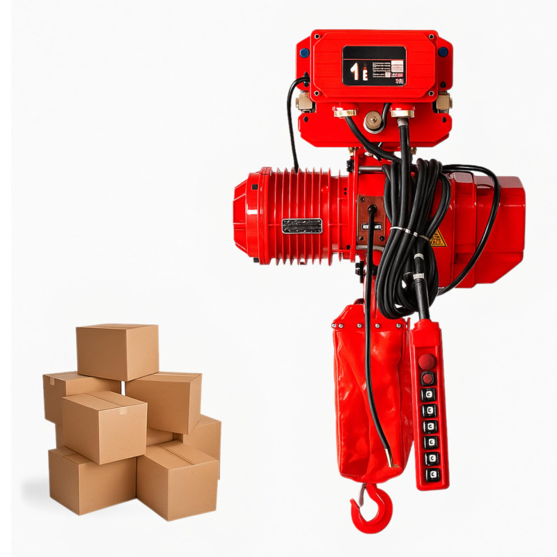 IND FIRST CHOICE Electric Chain Hoist with Motorized Trolley | 5 Ton Capacity | 6 Meter Lift Height | 4.9 HP Three Phase Motor | Single Fall | 10 mm Load Chain | Heavy-Duty Industrial Lifting Equipmen