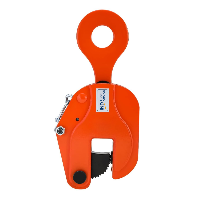 IND FIRST CHOICE Vertical Lifting Clamp, 5 Ton Capacity, G80 Alloy Steel, Heavy-Duty Plate Lifting Tool for Industrial Use