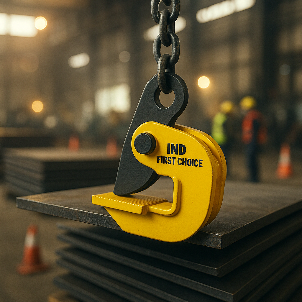 IND FIRST CHOICE | Industrial Horizontal Lifting Clamp | 2 Ton Capacity | G80 Alloy Steel | Heavy-Duty Grip for Steel Plates & Sheets